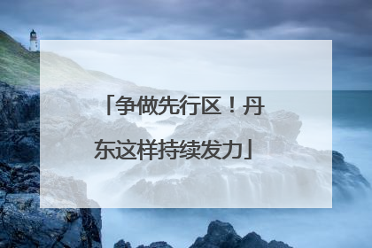 争做先行区！丹东这样持续发力